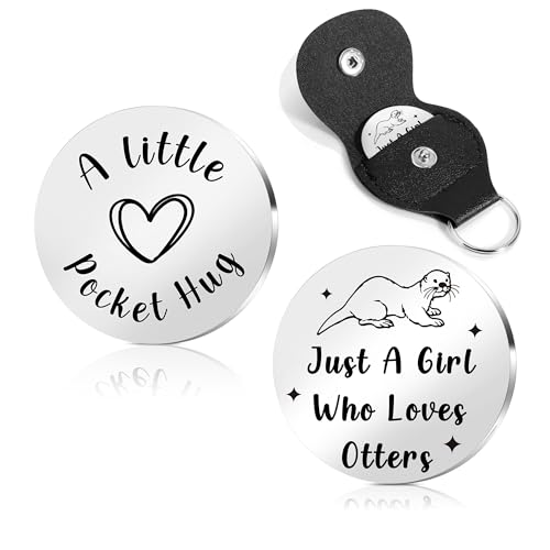 STARKET Otter Gifts For Women Adults Otter Gifts For Otters Lovers Pocket Hug Token for Girl Just A Girl Who Loves Otters Otter Themed Gifts For Women Lady Gifts Otter Presents For Men Mum Present