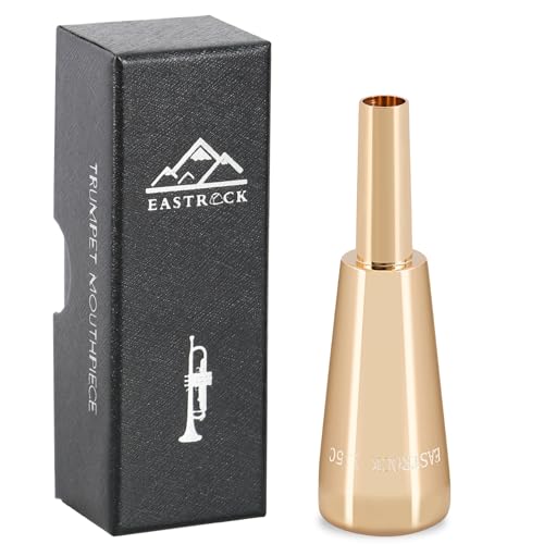 EASTROCK Trumpet Mouthpiece1.5C Trumpet Mouthpiece Brass Heavy Bullet Shape Instrument Accessories GOLD