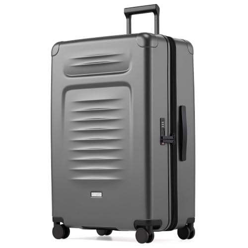 Coolife Coolife Expandable Luggage with TSA Lock Large Checked Grey