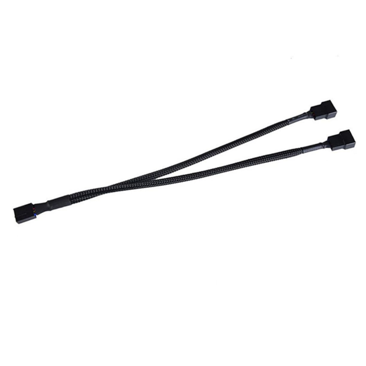 Angoily 4PCS 4 Pin PWM Splitter Cable for Computer CPU Cooling Fans Sleeved Power Cable for Motherboard Case