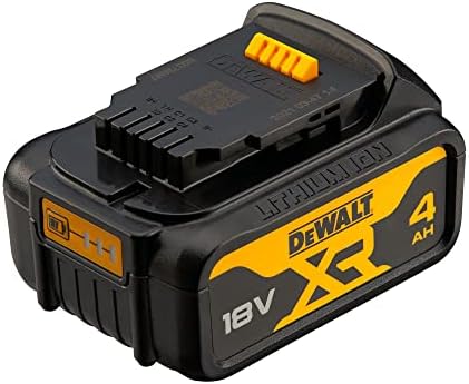 DEWALT DCB182-XJ 18V XR Lithium-Ion Battery, Black/Yellow, 4.0Ah