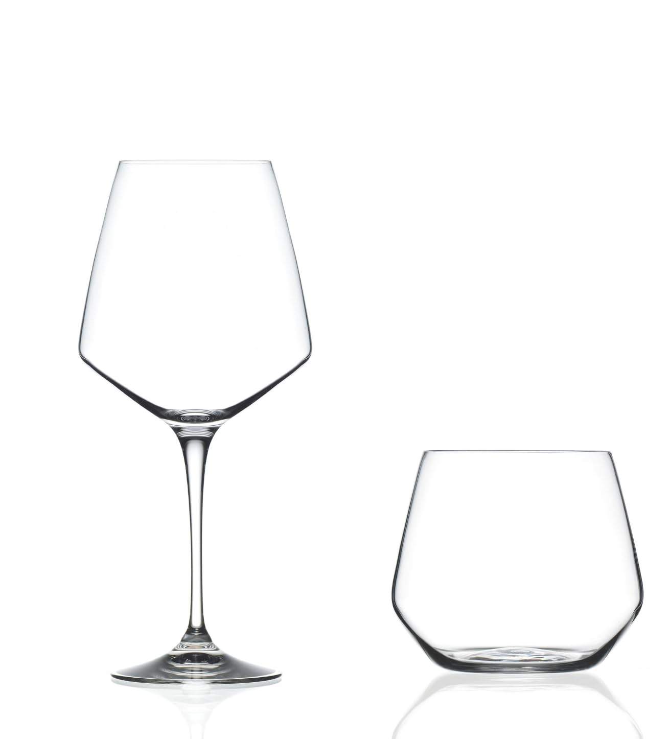 Set Bicchieri e Calici RCR Aria 12 Pezzi – 6 Calici Vino Rosso 79 cl + 6 Bicchieri Acqua 55 cl in Vetro Trasparente, Servizio Elegante Lavabile Lavastoviglie, Bicchieri Moderni Casa Ristorante