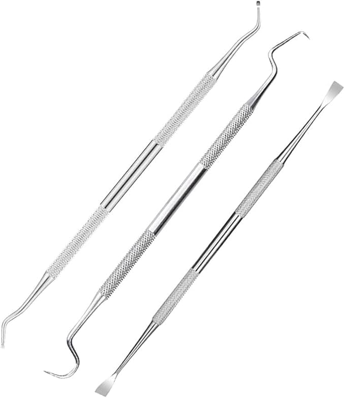 3 Pcs Stainless Steel Tooth Scraper Professional Dental Pick Scaler Teeth Tarter Plaque Remover Cleaner Teeth Cleaning Tools