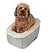 Snoozer Console Pet Car Seat Cream Fur, Small, Grey
