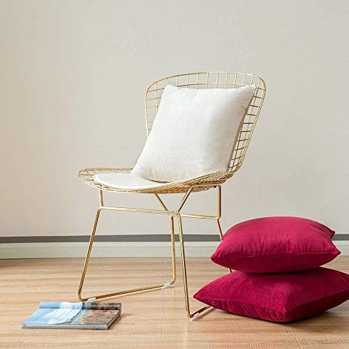 Image of Khooti Christmas Velvet Cushion Cover Pack of 1-14 inch x 14 inch / 36 x 36 cm - Red - Soft Pillow Covers Cushion Case for Sofa Bedroom Livingroom Chair Car, Cushion Cover