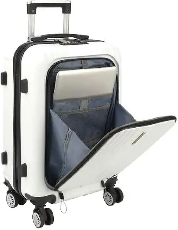 Mala de Viagem de Bordo com Cadeado TSA Polo King (Branco)