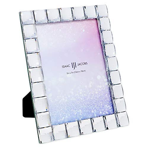 Isaac Jacobs Decorative Sparkling Clear Jewel Picture Frame, Photo Display & Home Décor (5X7, Clear) #TOP6