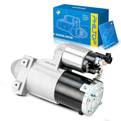 Image of PHILTOP Starter Replacement for Chevrolet 2010-2015 Camaro 6.2L | Starter for Chevrolet,2010-2015 Camaro 6.2L,2011-2013 Caprice 6.0L,Mitsubishi Unit 1.4 KW OE# 19129N,19129N