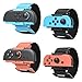 [𝐟𝐨𝐫 𝐒𝐰𝐢𝐭𝐜𝐡 𝟐/𝟏]- 4 Pack Wristbands for Nintendo Switch Just-Dance 2026 2025 2024 & Zumba Burn It Up for Switch 2/Switch 1,Adjustable Elastic Straps Accessories for Joy con 2, Adults & Kids