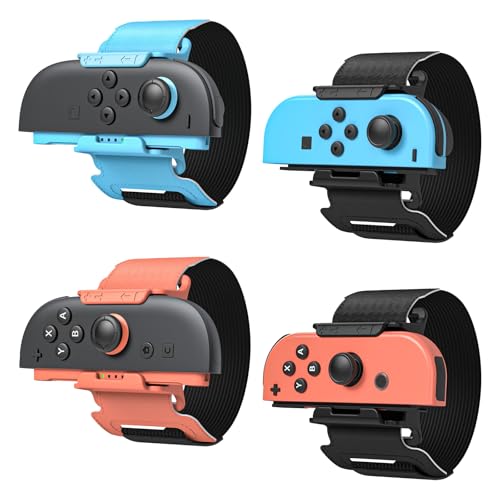 [𝐒𝐰𝐢𝐭𝐜𝐡 𝟐/𝟏/𝗢𝗟𝗘𝗗]-Lot de 4 Bracelets pour Nintendo Switch Just-Dance 2026 2025 2024 pour Switch 2/Switch 1/OLED, Sangles...