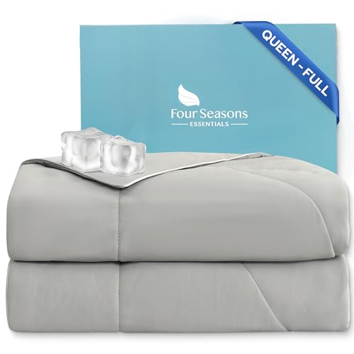 Four Seasons Essentials Cooling Comforter - Queen Size 90 x 90 - Gray