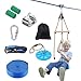 Happybuy 52 ft Zip Line Kit for Kids & Adults, 500 lb Capacity, Outdoor Zipline Set, Playground Fun, Nylon Safety Harness, Seat & Handlebar
