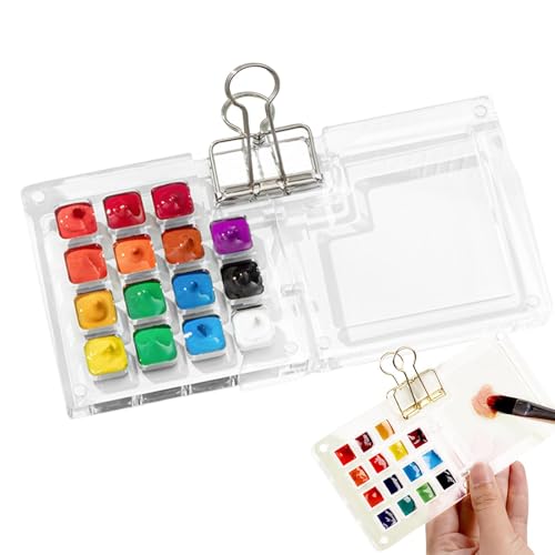 Vassoio di miscelazione di vernice acrilica Custodia per tavolozza di pittura vassoio di cassa in acrilico magnetico vassoio per tavolozza con clip in metallo