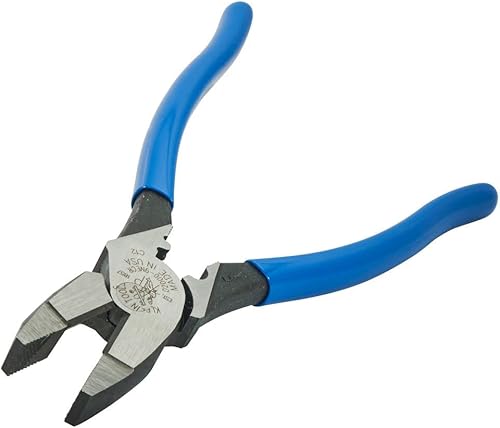 Miniatura 3 de Klein Tools Alicates Lineman's D2000-9NECR con engarzado, fabricados en Estados Unidos, diseño aerodinámico de alto apalancamiento con cuchillos