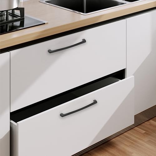 Image of 10 Pack 9 Inch Black Cabinet Pulls Kitchen Cabinet Handles Kitchen Handles for Cabinets Cupboard Handles Black Drawer Pulls Cabinet Hardware
