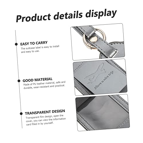 Abaodam 4Pcs Etiqueta De Bagagem Em Branco Etiquetas De Bagagem Penduradas Corda De Metal De Viagem