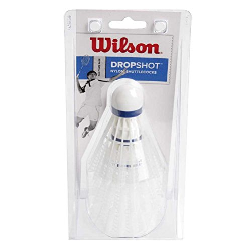 Wilson Unisex – Erwachsene DROPSHOT Badminton Shuttles, Weiß, 3-er Pack
