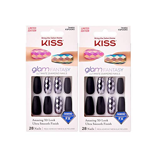 Kiss Glam Fantasy Ultimate Diamond 28 Nails (2 PACK, KGFD04)