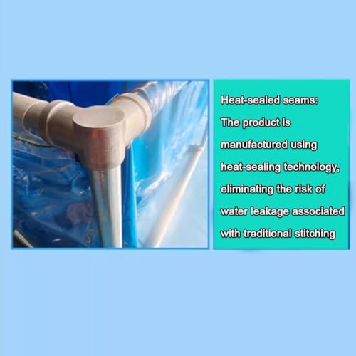 Estanque de lona resistente para peces con estructura galvanizada y drenaje 7