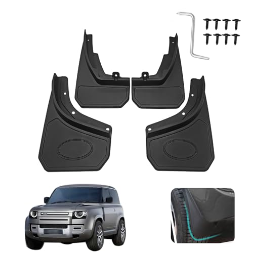 Image of Custom Fit for Mud Flaps Land Rover Defender 110 L851 2020-2024 Mud Splash Guard Front and Rear 4-PC Set