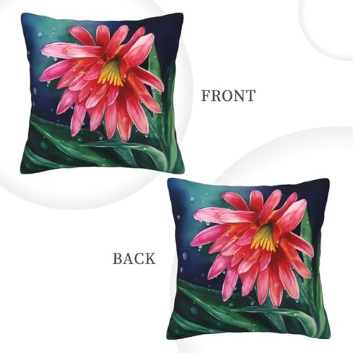 Housse de coussin en velours côtelé doux à fleurs, textile de salon premium