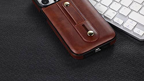 Coque en cuir iPhone 14 Pro Max étui magnétique luxe rouge