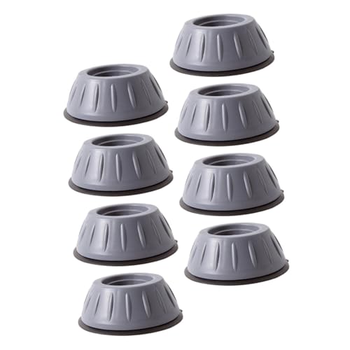 Lurrose 8Pcs Vibration Foot Pads for Appliances Shockproof Slip Furniture Mats Gray Heightening Pads for Washing Machine Dryer Fridge Table Chair Durable Versatile