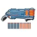 Nerf Elite 2.0, Blaster Warden DB-8, 16 fléchettes Nerf Officielles, Tire 2 fléchettes d'un Coup, Rail Tactique pour Personnaliser, tir à Pompe Multicolore