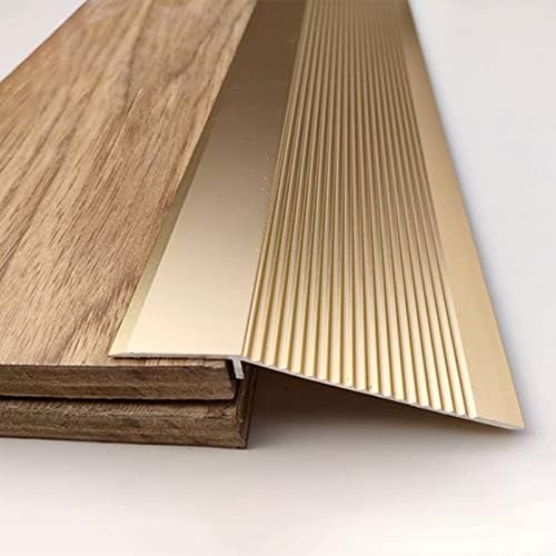 10cm Extra Wide Floor Transition Strip Aluminum, Carpet/Tile Threshold Reducer for Vinyl Flooring, Home Walkers Entry Ramp (Color : Gold 1, Size : Length 0.9m/35 in)