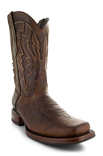 Image of Soto Boots Square Toe Cowboy Boots H50027 (10) Tan