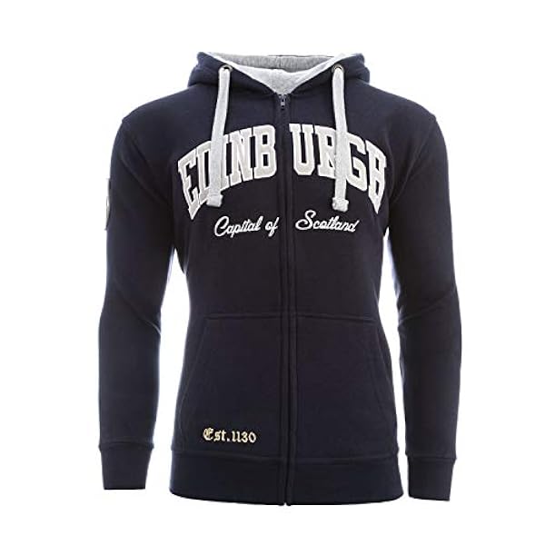 Edinburgh Applique Hoodie met rits