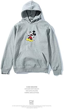 Amazon Remedy秋冬ロックシリーズギャグ漫画ミッキー中指刺繍セットの頭さえ帽男女加絨スウェットパーカー男女兼用 Xxl グレー 並行輸入品 トレーナー パーカー 通販