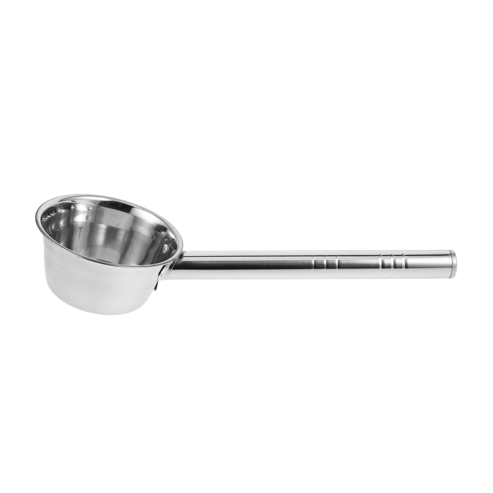 GALPADA 5 Piezas cucharón de agua limpiador cazo de agua con asa Reemplazo de tapón de baño de empuje Hundir ayuda cucharas cucharón de sopa de acero inoxidable cuchara de agua Silver