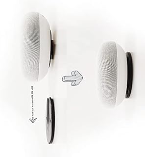 sciuU Rotatable Disc Wall Mount Holder, [2 sets] Detachable Universal Stand, compatible with Google Home mini, External Hard Drive, Portable Smart Speaker, Router, TV Box, Smartphones, etc. - Black
