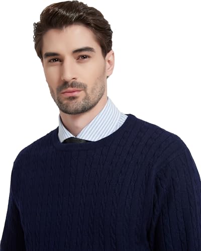 KALLSPIN Men's Sweater Pullovers Wool Blended Knitted Long Sleeve Jumper for Fall Winter - Image 6