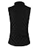makeitmint Women's Basic Solid Quilted Padding Jacket Vest w/Pockets Large YJV0002_Black