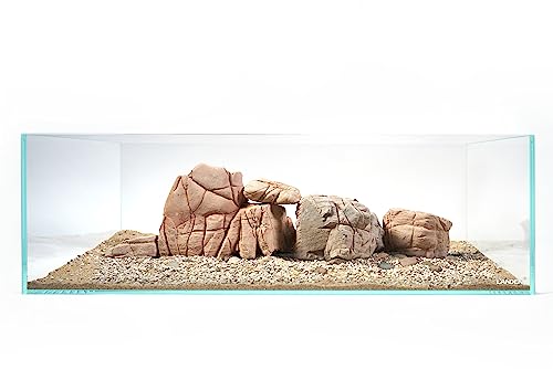 Image of LANDEN Elephant Skin Stone Natural Multi-Texture Rocks (18lbs, 3~9 inches,7pcs) for Aquarium, Paludarium, Terrariums, Landscaping, Decorative of Caves, Waterfalls, Cliffs