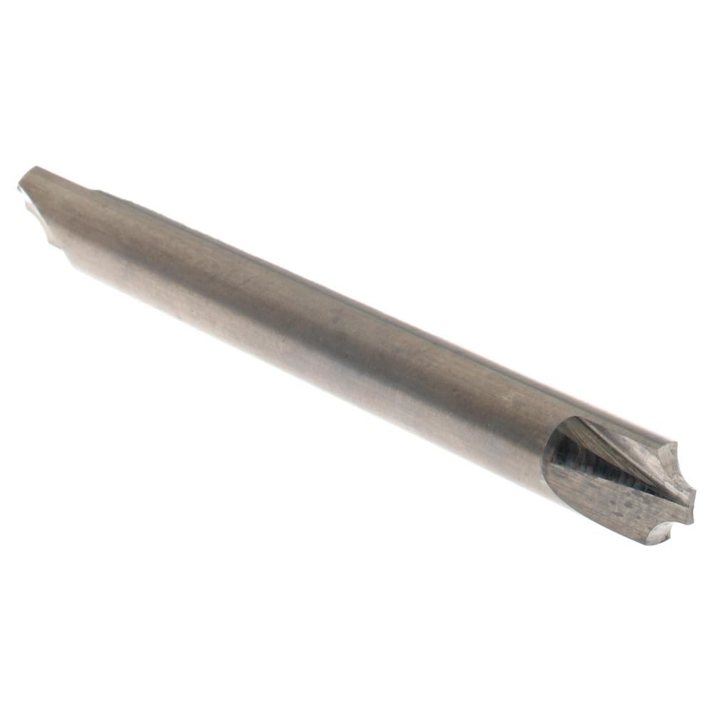 Hertel Solid Carbide Corner Rounding End Mill, 0.078" Radius, 1/4" Diameter, 2 Flutes, Uncoated, Double End, 1/4" Shank Diameter, 2-1/2" OAL