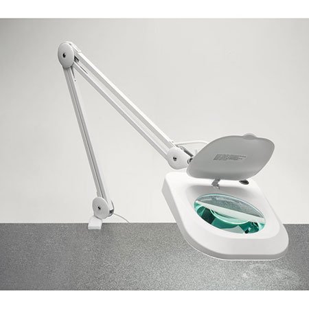 Lampada LED professionale da 9 W, con lente in vetro da 150 mm, ingrandimento 2,25x e 90 LED, 5 diottrie