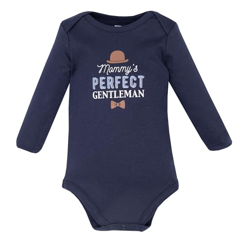 Image of Hudson Baby baby-boys Cotton Long-sleeve Bodysuits 5-pack