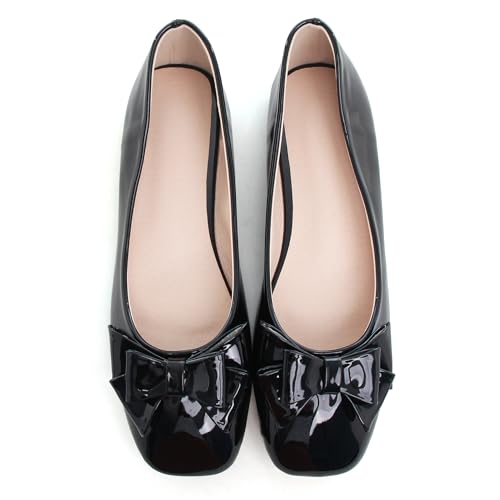 Image of Dear Time Women's Casual Foldable Ballet Flats Square Toe Ballerina Flats Shoes Comfortable