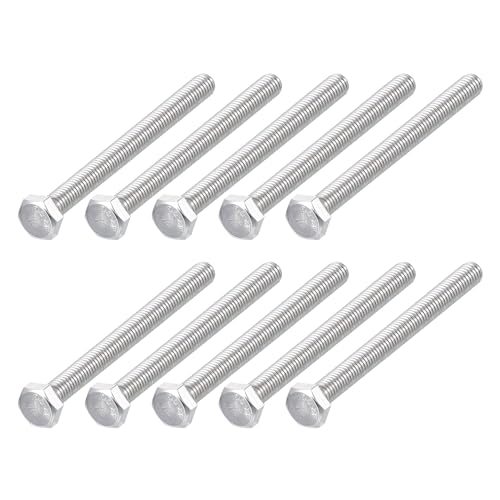 Image of METALLIXITY Hex Bolts (M6-1x70mm) 15Pcs, 304 Stainless Steel Coarse Fully Threaded Hex Head Screw Bolt Machine Screws - for Furniture Repair, Silver