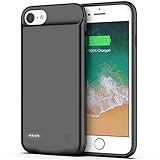 iPhone 8/7/6s/6 Battery Case, 3000mAh Portable Protective Charging Case iPhone 8/7/6s/6(4.7 inch) Slim Rechargeable Extended Battery Charger Case, Compatible Wire Headphones(Black)