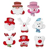 LEDMOMO クリスマス ピンバッジ 8本 クリスマス ブローチ 発光 クリスマス ピン LED 輝く 雪だるま クリスマスツリーパーティー お祝い 可愛い 誕生日 （ランダムなパターン）