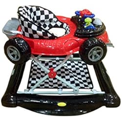 Tacata Barato Andador y balancín para bebé, diseño fórmula 1 negro y rojo. Tacatá y balancín. 2 en 1.