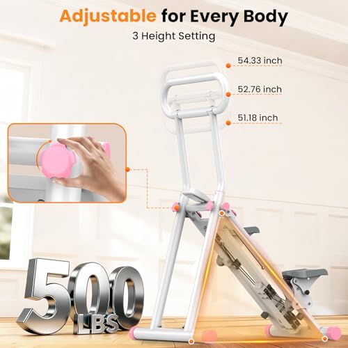 Image of HXD-ERGO Stair Stepper, Upgrade 6-Level Resistance Stair Master with Adjustable Handlebar, Folding Stair Climber Workout Machine