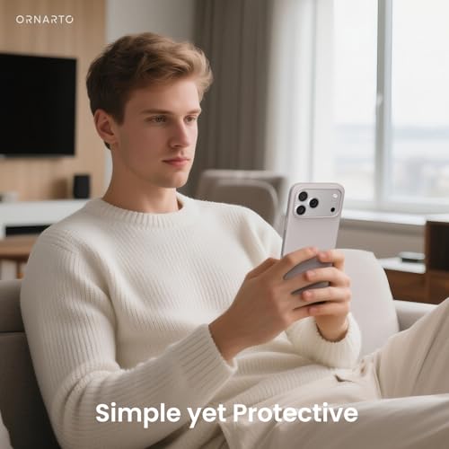 Image of ORNARTO Compatible with iPhone 17 Pro Max Case 6.9 inch, Slim Liquid Silicone 3 Layers Soft Gel Rubber Shockproof Protective Cover with Anti-Scratch Microfiber Lining-Stone Gray
