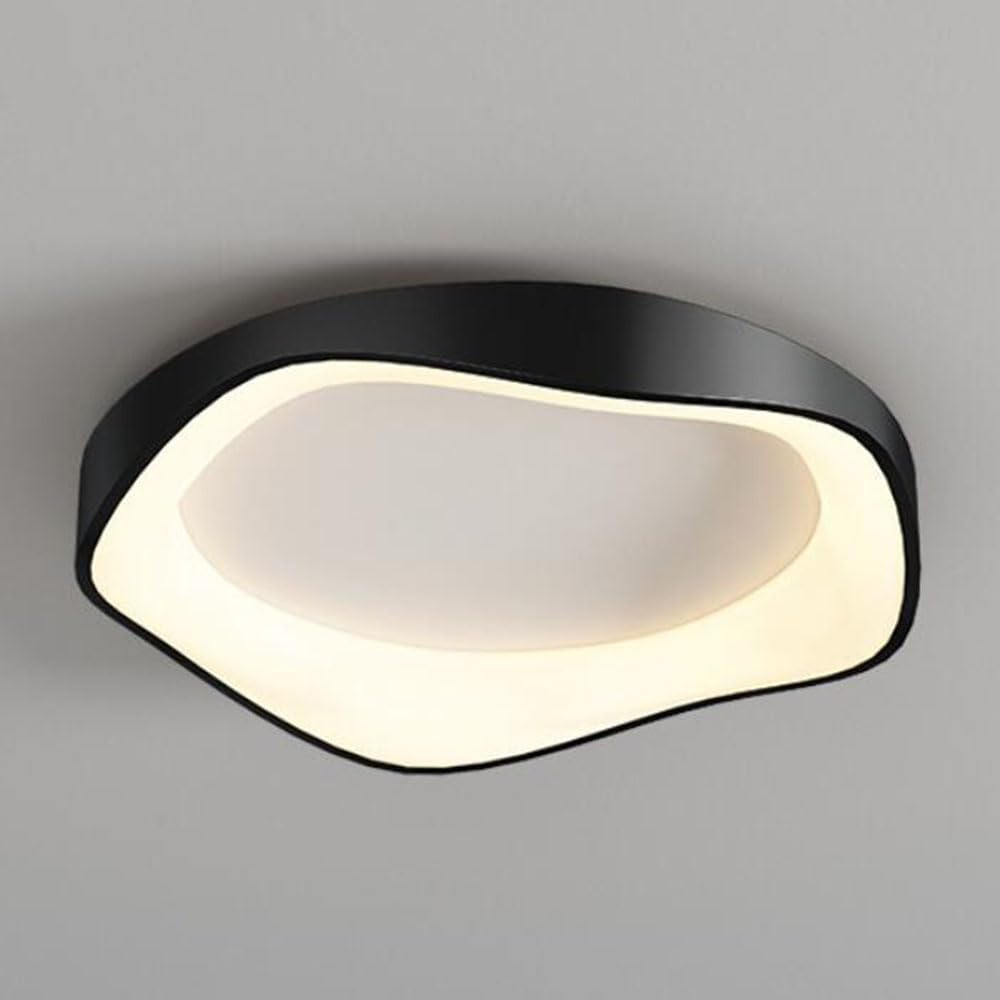 19,7-calowa Energooszczędna Ultracienka Lampa Przewodowa Lampy Sufitowe LED Do Dekoracji Domu Łatwa W Montażu Metalowa Oprawa Oświetleniowa Trójkolorowe Lampy Panelowe Z Wbudowanym Ściemniaczem KNBVFH