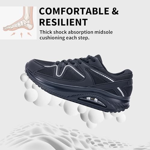 Image of SURRAY Womens Walking Shoes for Plantar Fasciitis, Arch Support Orthotic Sneakers Comfortable Tennis Shoes for Foot Pain Relief PinkGrey US Size 6-11
