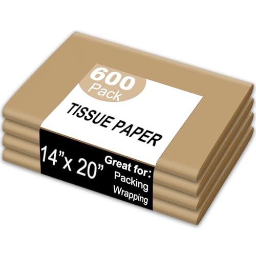 JarThenaAMCS 600 Sheets Kraft Tissue Paper Brown...